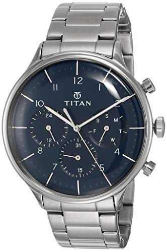 Titan Classique Analog Blue Dial Men's Watch-NN90102SM01