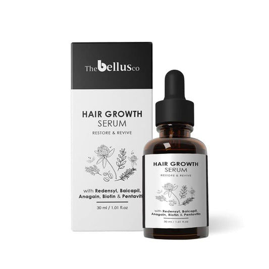 The Bellus Co Hair Growth Serum With Redensyl Baicapil Anagain Biotin and Pentavin For Unisex 30 ml