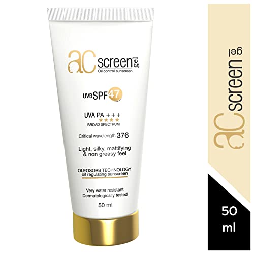 Acscreen Sunscreen For Oily And Acne Skin- Pack of 01 (UVB SPF 47) UVA PA +++