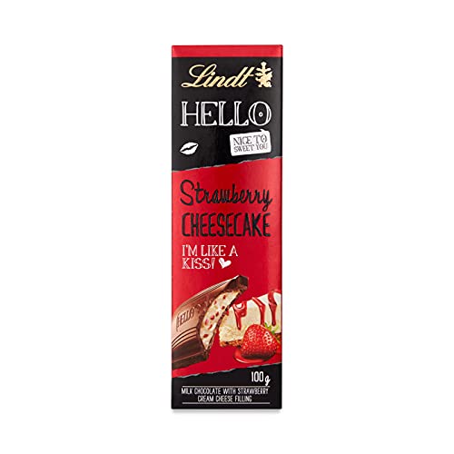 Lindt Strawberry Cheesecake Milk Chocolate Bar, 100 g