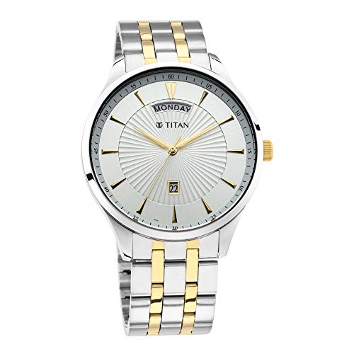 Titan Regalia Opulent Analog White Dial Men's Watch-90127BM01