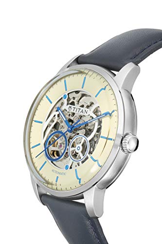 Titan Mechanical Analog Champagne Dial Men's Watch 90110SL02/NN90110SL02