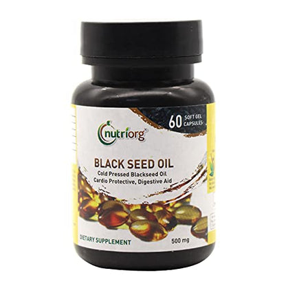 Nutriorg Blackseed Oil Soft Gel 60 Capsules Bottle