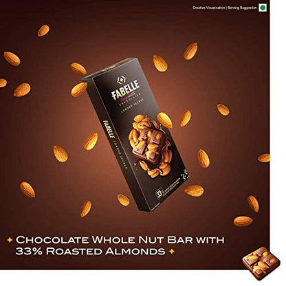 Fabelle Loaded Secret, 33% Whole Visible Almonds in Luxury Milk Chocolate Bar 114g