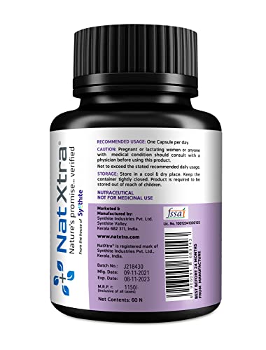 NatXtra Brahmi Brain Focus Capsules - Natural Brahmi Extract - 400mg - 60 Vegetarian Capsules - Cognitive Support for Men and Women