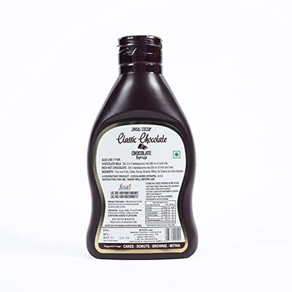 Jindal Cocoa Classic Chocolate Syrup for Topping/Chocolate Shakes, 100% Veg, Thick and Gooey Dessert Sauce (650 Gm)