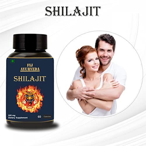 FIJ AYURVEDA Shilajit/Shilajeet Capsule 500mg, 60 Capsules