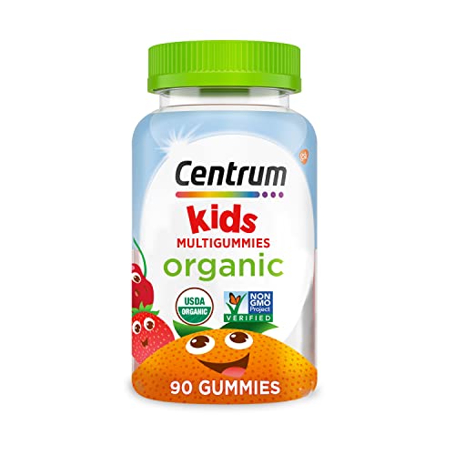 Centrum Kids Organic Multigummies with Essential Nutrients for Immune Support, Muscle Function, and Brain Health - 90 Count