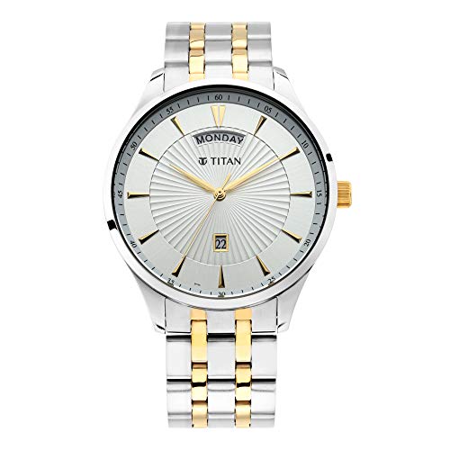 Titan Regalia Opulent Analog White Dial Men's Watch-90127BM01