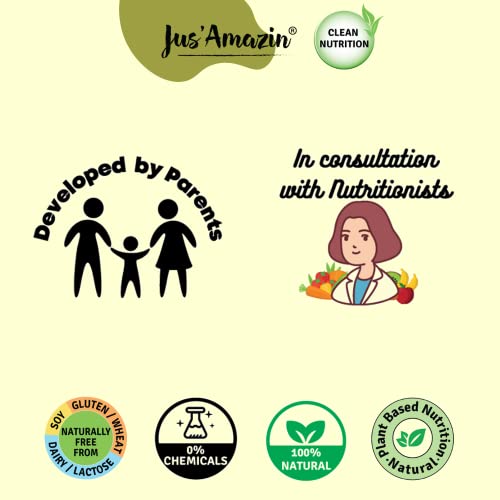 Jus' Amazin Creamy Organic Peanut Butter - Unsweetened (500g) | 31 % Protein | Single Ingredient - 100% Organic Peanuts | Vegan | Dairy Free | Keto