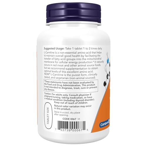 L-Carnitine, 1000 mg, 50 Tabs by Now Foods