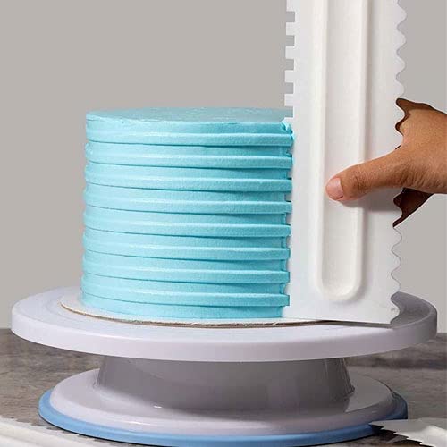 gade ABS PLASTIC Cake Decorative Tall Scraper Pack of 4, SKY BLUE