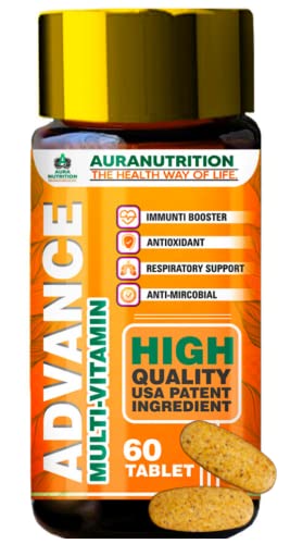 AuraNutrition multivatim for men With Zinc, Curcumin c3 complex, Ashwagandha, Bioperine, Tinofolin,  select With Zinc multivitamin for hair 60 Tablets