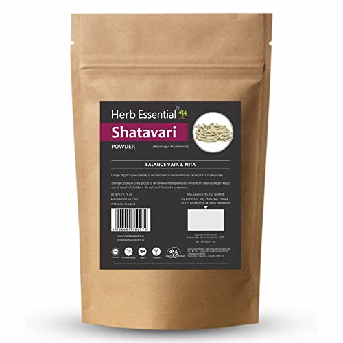 Herb Essential Pure Shatavari Powder - 50 G