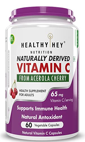 HealthyHey Nutrition 100% Natural Vitamin C from Cherry - 60 Veg. Capsules