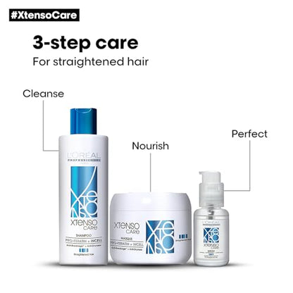 L'Oréal Professionnel Xtenso Care Serum For Straightened Hair, 50 ML| Anti-Frizz Serum | Hair Shine Serum|Serum with Pro Keratin & Incell Technology