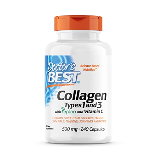 Doctor's Best Collagen Dietary Supplement, Types 1 and 3, 240 Count