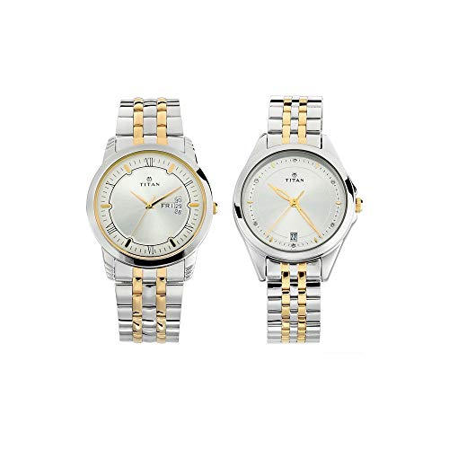 Titan Wedding Bandhan Analog Silver Dial Unisex's Watch-NM17742565BM01 / NL17742565BM01