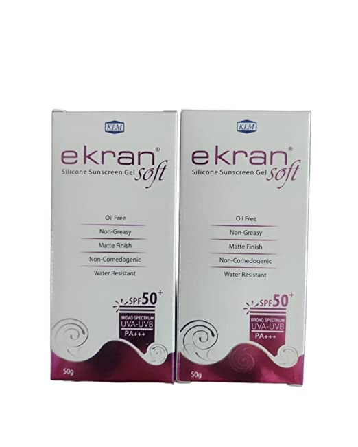 Skinsavior Ekran Soft Spf 50+ Silicon Sunscreen Gel (Pack Of 2 * 50gm)100gm