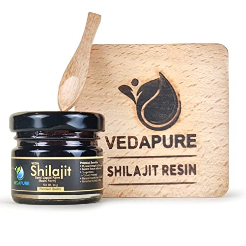 Vedapure Original Shilajit/Shilajeet Resin For Endurance, Bodybuilding -25 Gram (Pack of 1)