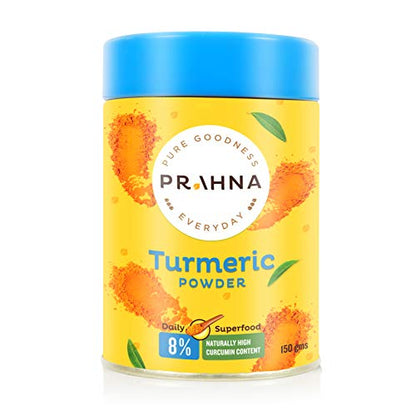 Prahna Lakadong Turmeric Powder with 8% Curcumin (155 GMS)