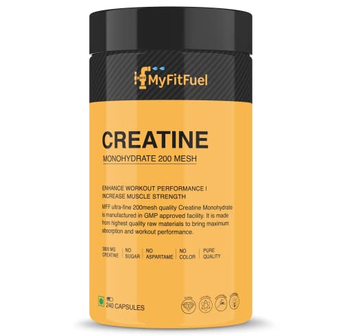 MyFitFuel Creatine Monohydrate 200 mesh (3000 mg) 240 Capsules