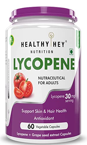HealthyHey Nutrition Lycopene 30mg 60 Vegetable Capsules (Pack of 1)