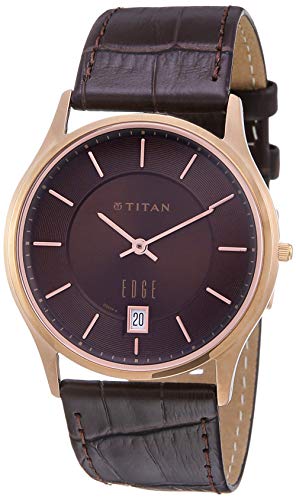 Titan Edge Analog Brown Dial Men's Watch-NN1683WL01/NP1683WL01