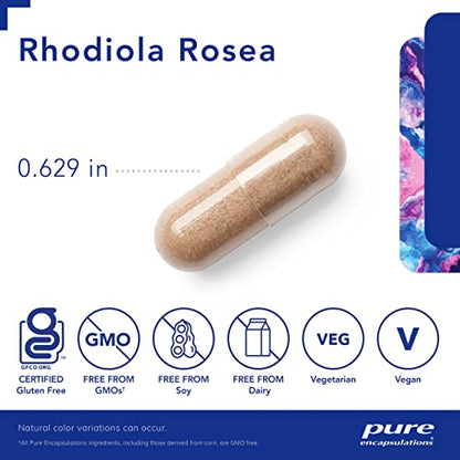 Pure Encapsulations - Rhodiola Rosea - Hypoallergenic Supple