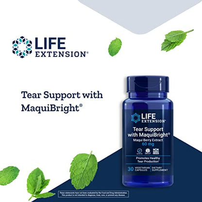 Life Extension Tear Support with Maquibright, 60 mg, 30 Count