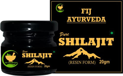 FIJ AYURVEDA Pure Ayurvedic Shilajit/Shilajit Resin (Semi Liquid) | Shudh Shilajit | Supports Strength, Stamina & Energy - 20Gm (Pack of 1)