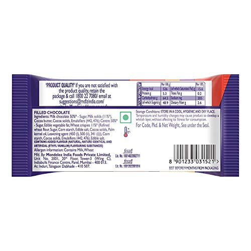 Cadbury Dairy Milk Crispello Chocolate Bar, 35g - Pack of 15