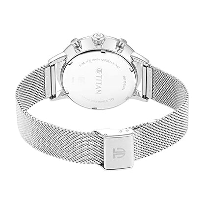 Titan Light Leathers IV Analog White Dial Men's Watch-90135SM01/NP90135SM01