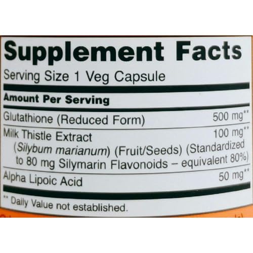 Now Foods Glutathione 500 mg, Pack Of 60 Veg Capsules