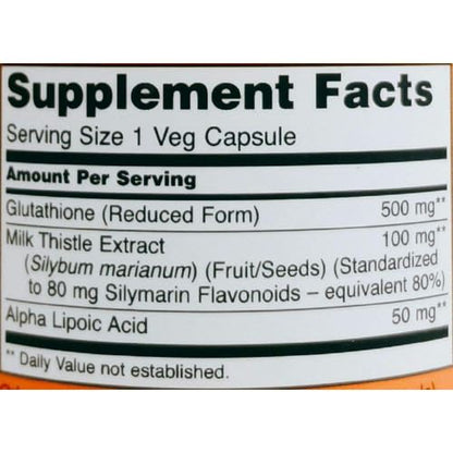 Now Foods Glutathione 500 mg, Pack Of 60 Veg Capsules