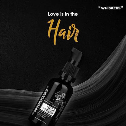 Whiskers Hair Serum Vitalised with Baobab Oil,Argan Oil & Vitamin E|Anti-Frizz|Protection & Shine wihield|Promotes Hair Growth & Hair Smoothening|50ml