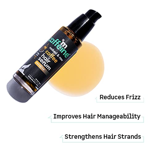 mCaffeine Hair Serum for Hair Fall Control for Men & Women | Lightweight & Non Sticky Serum with Walnut Oil & Argan Oil | SLS & Paraben Free - 50ml