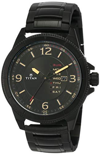 Titan Purple Steel Analog Black Dial Men's Watch-NN1701NM01/NP1701NM01