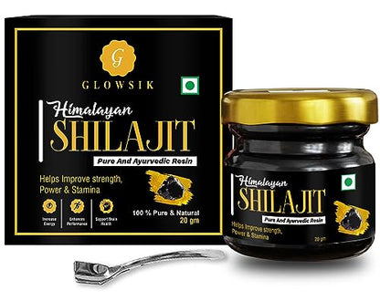 G-GLOWSIK Himalayan Shilajit Resin Original & Ayurvedic Natural For Stamina,Power&Strength|20 Gm