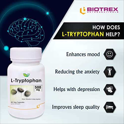 Biotrex Nutraceuticals L-Tryptophan 500mg - 60 Capsules