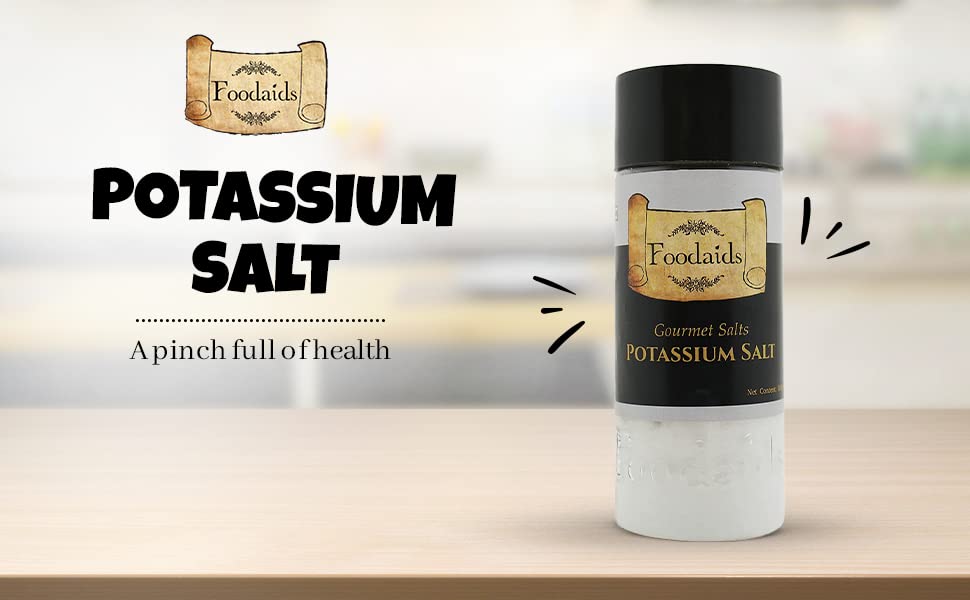 Foodaids Potassium Salt (100 GM)[Good for BP Patients and Joint pain] Sodium free salt substitute for cooking