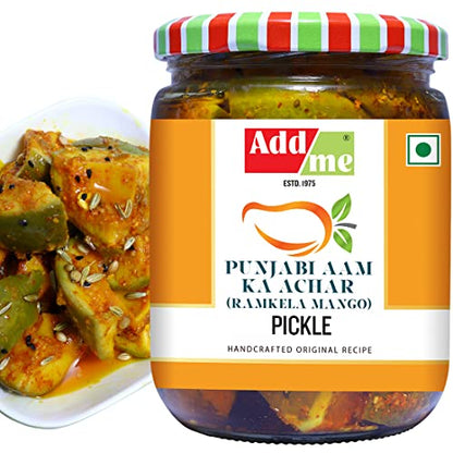 Add me Punjabi aam ka achar Home made Ramkela Mango Pickle 500gm North Indian recipe Glass Pack