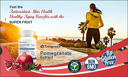 Trexgenics Pomegranate Seed Extract 500 mg Antioxidant, Skin Care, Blood circulation, Cardiovascular Health Support (60 Vcaps)