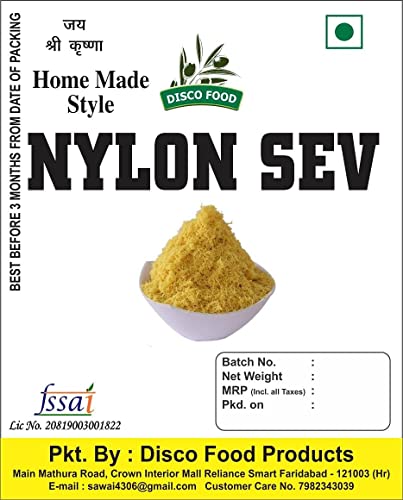 Disco Food Products Nylon Sev - Barik Sev - Sev Puri Bhel Puri Sev 400 gm