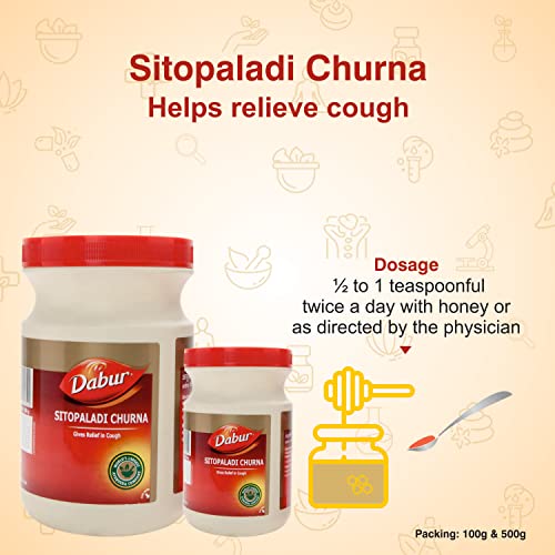 Dabur Sitopaladi Churna 500g | Ayurvedic Medicine for Cough, Cold and Sore Throat