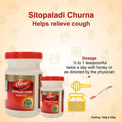 Dabur Sitopaladi Churna 500g | Ayurvedic Medicine for Cough, Cold and Sore Throat