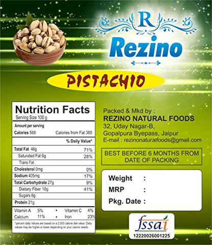 Rezino Crunchy Roasted & Salted Pistachios 500gm