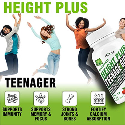 HXN Height Increase Medicine For Girls With Essential Amino Acid & Ayurvedic Growth Supplements To Help Long Bone Mineralisation -60 Tablets (Pack 1)