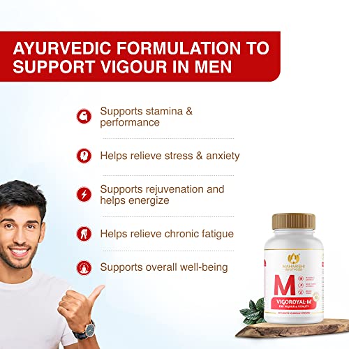 Shilajit Tablets | Maharishi Ayurveda Vigoroyal M & F Formulation For Vigor and Vitality| Contains Shilajeet, Ashwagandha and Gokshura 120 Tab