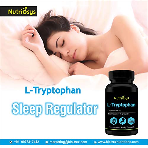 Nutriosys L-Tryptophan 500mg | 90 Veg Capsules | Pack of 2